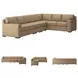Bandon Toffee Leather 4 Piece LAF Sectional