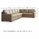Bandon Toffee Leather 4 Piece LAF Sectional