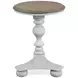 Jameson Pale Taupe and Antique Oak Round Occasional Table Set