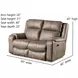 Contour Cocoa 60" Reclining Loveseat