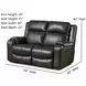 Contour Fossil Leather 60" Reclining Loveseat