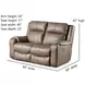 Contour Cocoa 60" Power Reclining Loveseat with Power Headrest and USB Charging