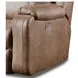 Contour Cocoa 74" Power Reclining Console Loveseat with Power Headrest and USB Charging