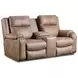 Contour Cocoa 74" Power Reclining Console Loveseat with Power Headrest and USB Charging