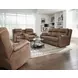 Contour Vintage Sand Power Headrest Reclining Living Room Set with USB Charging