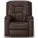 Arlo Brown Leather Rocker Power Recliner with Power Lumbar and USB Charging