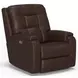 Arlo Brown Leather Rocker Power Recliner with Power Lumbar and USB Charging