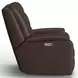Arlo Brown Leather Rocker Power Recliner with Power Lumbar and USB Charging