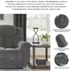 Foreside Charcoal Performance Fabric Rocker Recliner