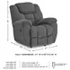 Foreside Charcoal Performance Fabric Rocker Recliner