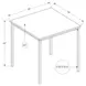 3827 Black Square Accent Table
