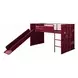 Cargo Red Twin Loft Bed with Slide