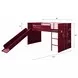 Cargo Red Twin Loft Bed with Slide