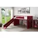 Cargo Red Twin Loft Bed with Slide