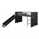 Cargo Gunmetal Twin Loft Bed with Slide
