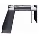 Cargo Gunmetal Twin Loft Bed with Slide