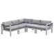 Nash Outdoor Seating Buff 5 Piece Outdoor Modular Sectional