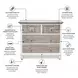 Island Haven Dapple Grey and Blanc 4 Drawer Chest