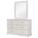 Ashton Bleached Linen Rectangular Dresser Mirror