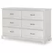 Ashton Bleached Linen Youth Bookcase Bedroom Set with LED