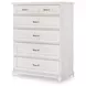 Ashton Bleached Linen Youth Bookcase Bedroom Set with LED