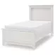 Ashton Bleached Linen Twin Panel Bed with LED