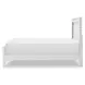 Ashton Bleached Linen Full Panel Bed with LED