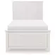 Ashton Bleached Linen Youth Bookcase Bedroom Set with LED
