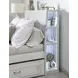 Ashton Bleached Linen Full Bookcase Bed with LED