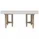 Wilmington Sand Pillar Trestle Extendable Dining Table