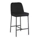 Sydney Black Performance Fabric Upholstered Counter Height Stool Set of 2