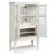 Willowbrook Egg Shell White 2 Glass Door Display Cabinet with LED