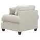 Awesome Oatmeal Beige Performance Fabric Upholstered Accent Chair with Pillow