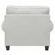 Awesome Oatmeal Beige Performance Fabric Upholstered Accent Chair with Pillow