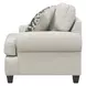 Awesome Oatmeal Beige Performance Fabric Upholstered Accent Chair with Pillow
