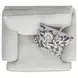 Awesome Oatmeal Beige Performance Fabric Upholstered Accent Chair with Pillow