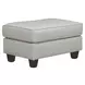 Awesome Oatmeal Beige Performance Fabric Upholstered Rectangular Cocktail Ottoman