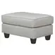 Awesome Oatmeal Beige Performance Fabric Upholstered Rectangular Cocktail Ottoman
