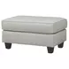 Awesome Oatmeal Beige Performance Fabric Upholstered Rectangular Cocktail Ottoman