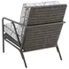 Cypress Point Ocean Terrace Blue and White Upholstered Outdoor Accent Chair