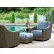 Cypress Point Ocean Terrace Blue Upholstered Rectangular Outdoor Ottoman