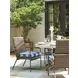 Cypress Point Ocean Terrace Blue and White Upholstered Outdoor Dining Chair