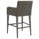 Cypress Point Ocean Terrace Purple and White Upholstered Outdoor Bar Stool