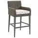 Cypress Point Ocean Terrace Purple and White Upholstered Outdoor Bar Stool