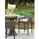 Cypress Point Ocean Terrace Purple and White Upholstered Outdoor Bar Stool