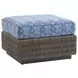 Cypress Point Ocean Terrace Blue Upholstered Rectangular Outdoor Ottoman