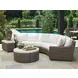 Cypress Point Ocean Terrace Beige Curved Outdoor Sectional