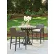Cypress Point Ocean Terrace Purple and White Upholstered Outdoor Bar Stool