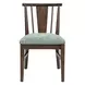 West End Sage Green and Saddle Brown Upholstered Spindle Side Chair Set of 2