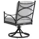Pavlova Gray Upholstered Outdoor Swivel Rocker Dining Chair
